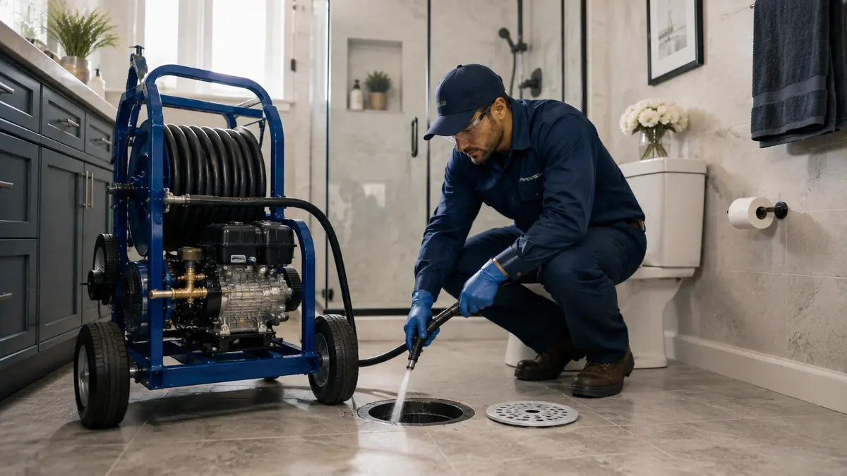 Bathroom Drain Hydro Jetting in Panorama City