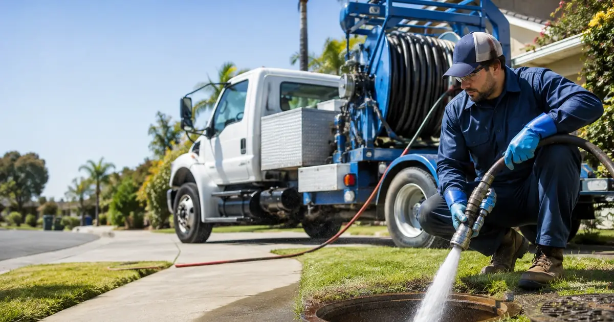 Hydro jet sewer cleaning Panorama City