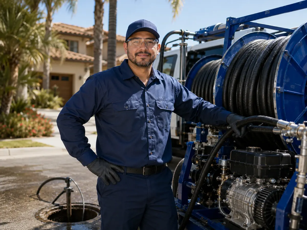 Hydro jet sewer cleaning in Panorama City