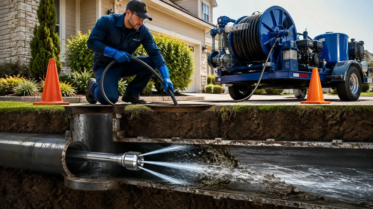 Main Sewer Line Hydro Jet Cleaning in Panorama City
