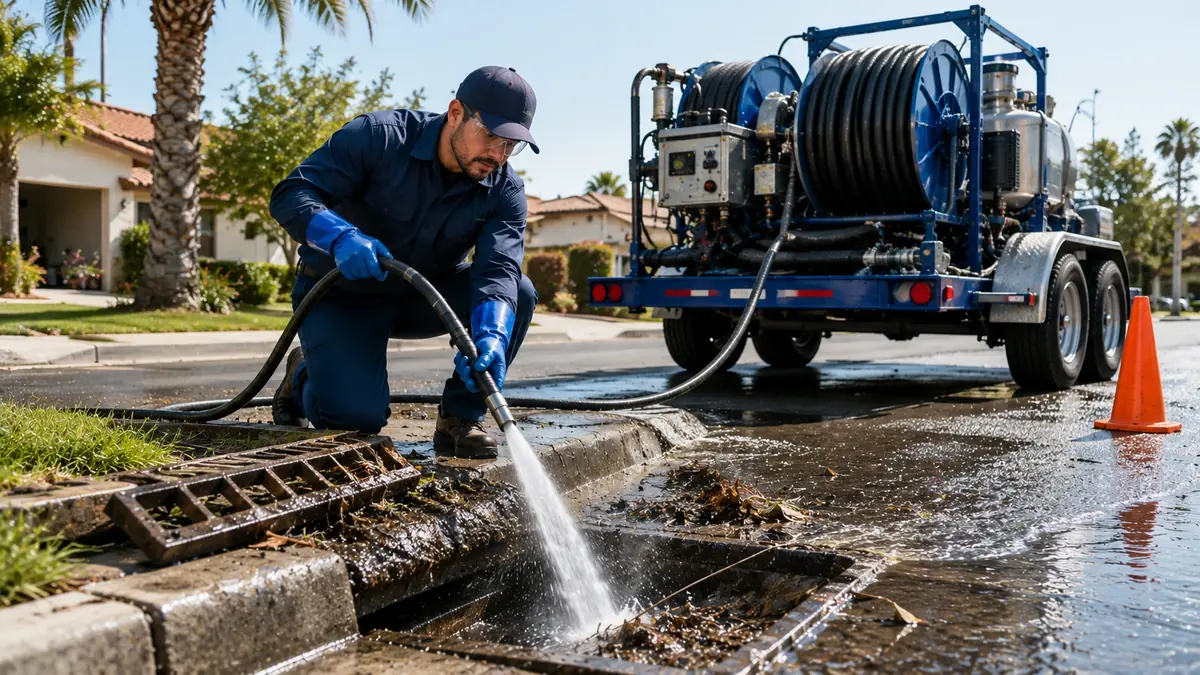 Storm Drain Hydro Jet Cleaning in Panorama City