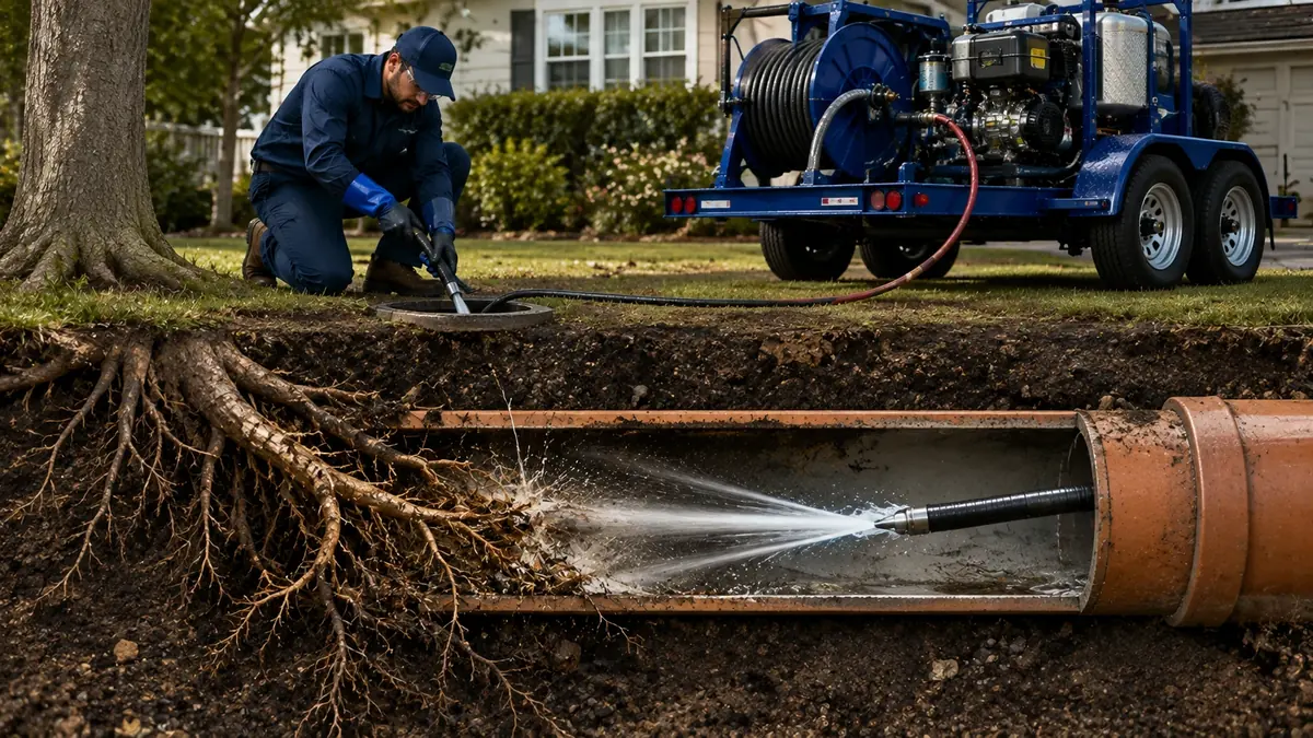 Tree Root Removal with Hydro Jetting in Panorama City